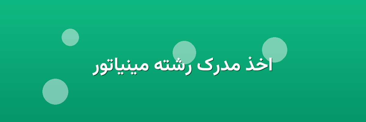 اخذ مدرک رشته مینیاتور اخذ مدرک رشته مینیاتور