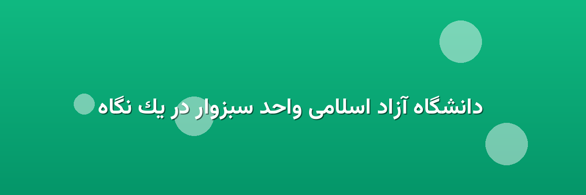 دانشگاه آزاد اسلامی واحد سبزوار در یک نگاه دانشگاه آزاد اسلامی واحد سبزوار در یک نگاه