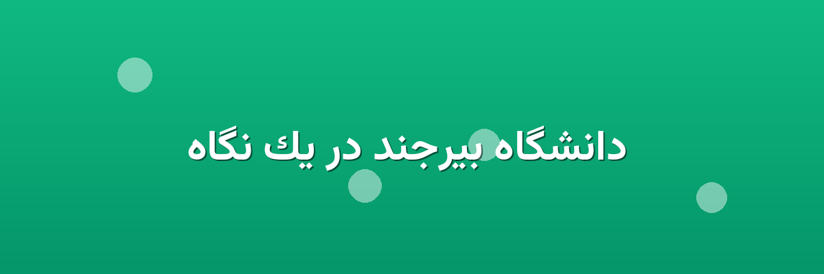 دانشگاه بیرجند در یک نگاه دانشگاه بیرجند در یک نگاه