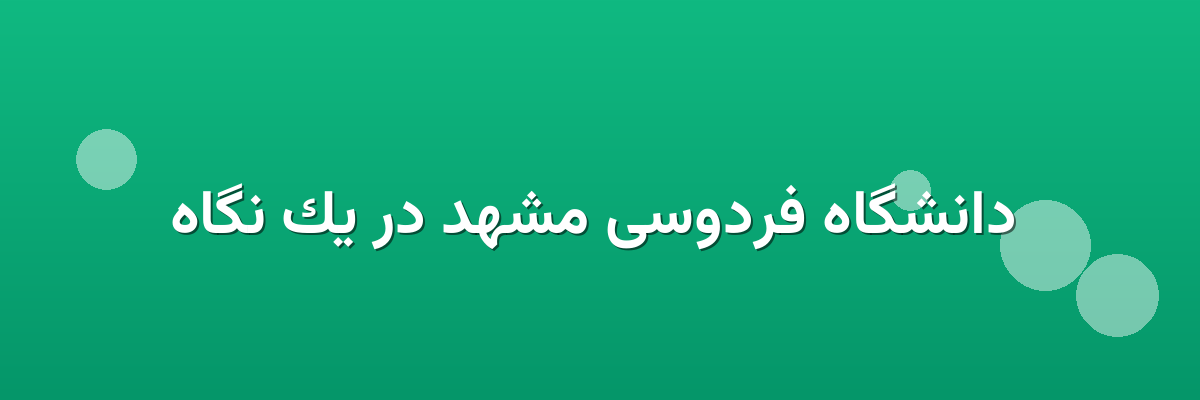 دانشگاه فردوسی مشهد در یک نگاه دانشگاه فردوسی مشهد در یک نگاه