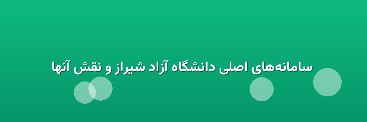  سامانه‌های اصلی دانشگاه آزاد شیراز و نقش آنها