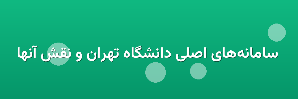  سامانه‌های اصلی دانشگاه تهران و نقش آنها