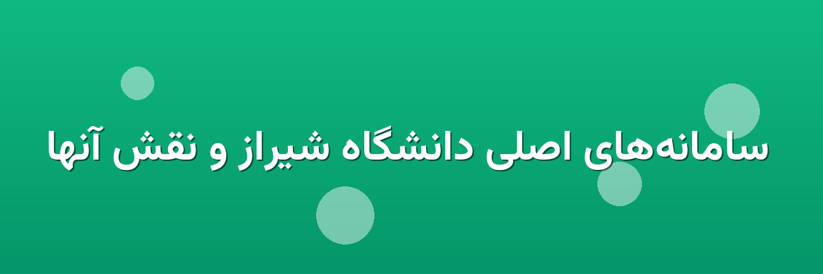  سامانه‌های اصلی دانشگاه شیراز و نقش آنها