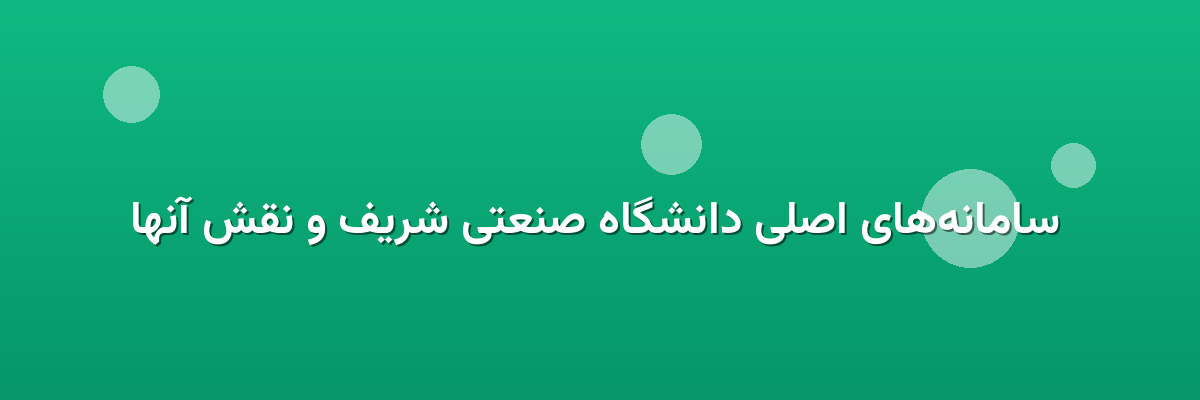  سامانه‌های اصلی دانشگاه صنعتی شریف و نقش آنها