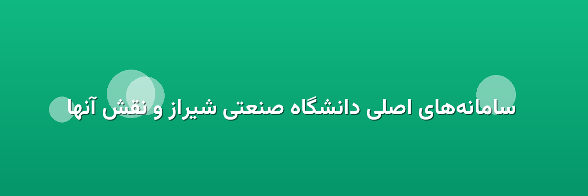  سامانه‌های اصلی دانشگاه صنعتی شیراز و نقش آنها