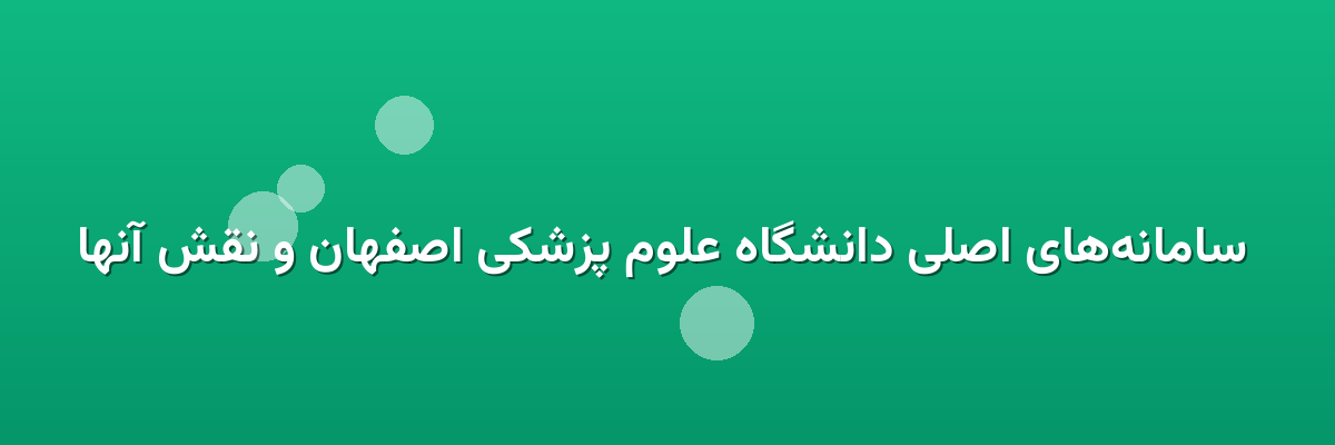  سامانه‌های اصلی دانشگاه علوم پزشکی اصفهان و نقش آنها