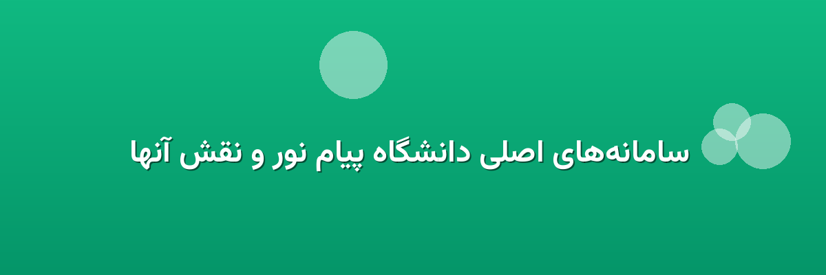  سامانه‌های اصلی دانشگاه پیام نور و نقش آنها