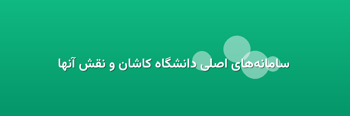  سامانه‌های اصلی دانشگاه کاشان و نقش آنها