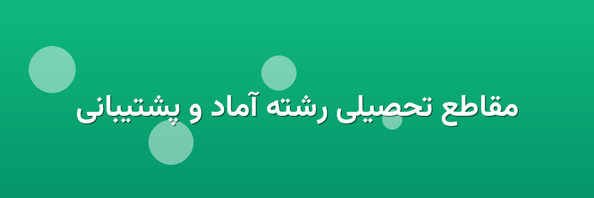 مقاطع تحصیلی رشته آماد و پشتیبانی مقاطع تحصیلی رشته آماد و پشتیبانی