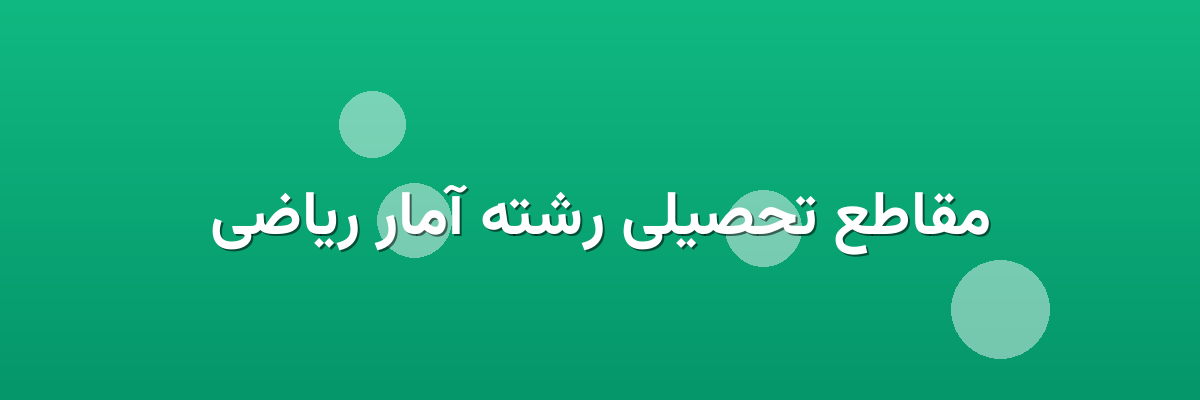 مقاطع تحصیلی رشته آمار ریاضی مقاطع تحصیلی رشته آمار ریاضی