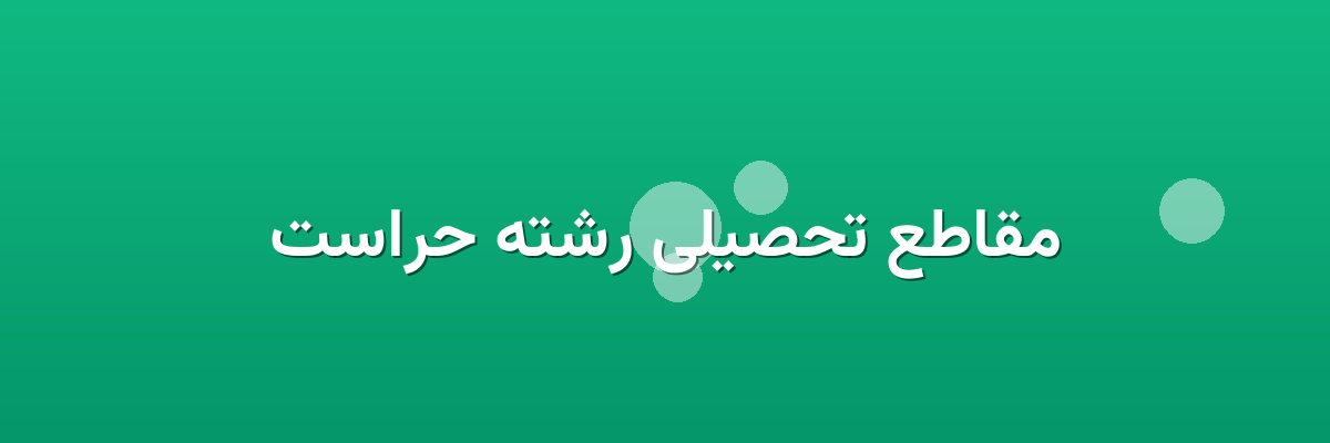 مقاطع تحصیلی رشته حراست مقاطع تحصیلی رشته حراست