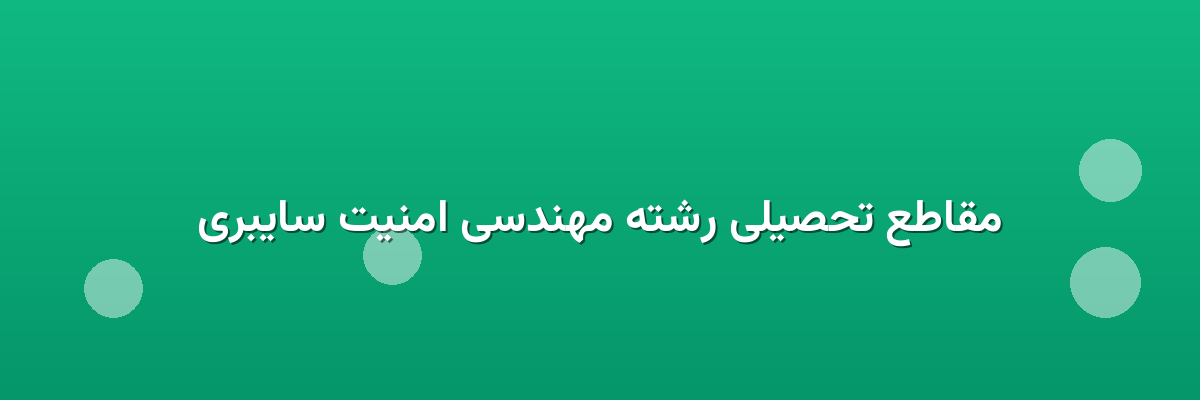 مقاطع تحصیلی رشته مهندسی امنیت سایبری مقاطع تحصیلی رشته مهندسی امنیت سایبری