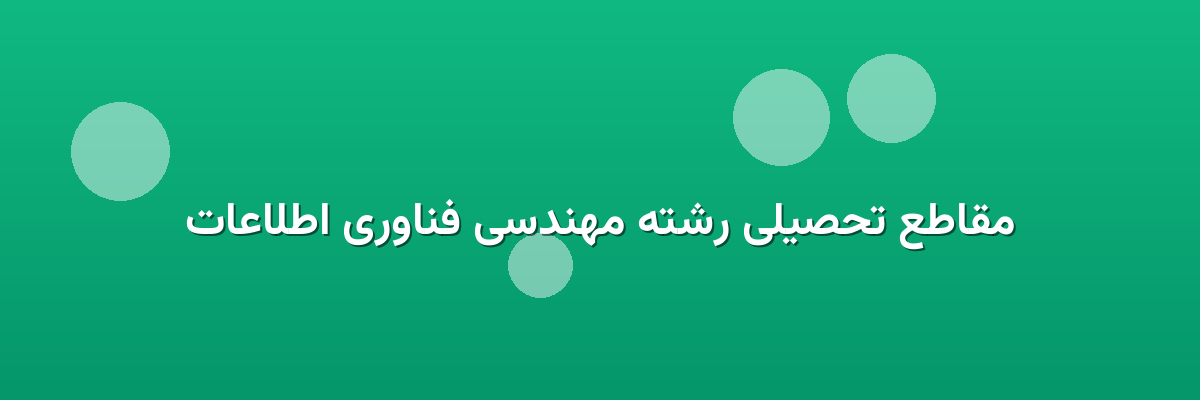 مقاطع تحصیلی رشته مهندسی فناوری اطلاعات مقاطع تحصیلی رشته مهندسی فناوری اطلاعات