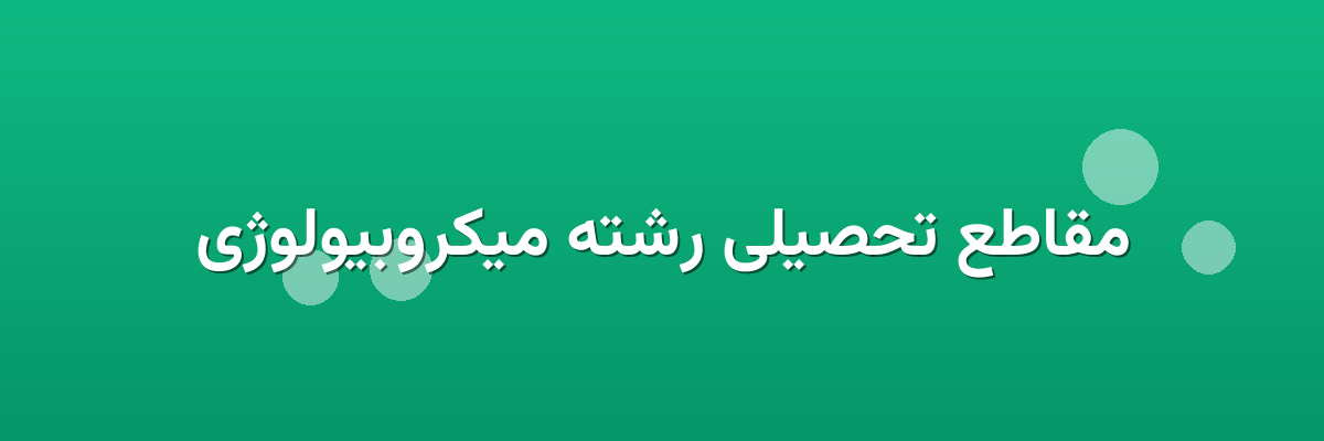 مقاطع تحصیلی رشته میکروبیولوژی مقاطع تحصیلی رشته میکروبیولوژی